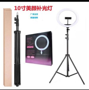 10 INCHES RINGLIGHT   WITH 1 PHONE HOLDER   TRIPOD STAND