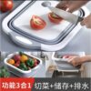 3in1 COLLAPSIBLE SILICON CUTTING BOARD/DRAINK SINK/FRUIT BASKET
