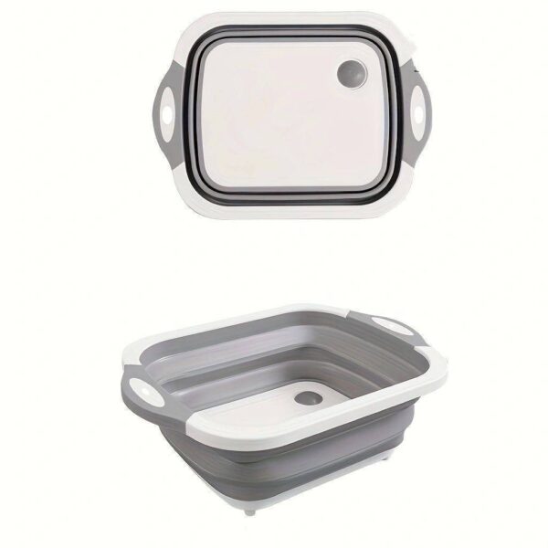 3in1 COLLAPSIBLE SILICON CUTTING BOARD/DRAINK SINK/FRUIT BASKET