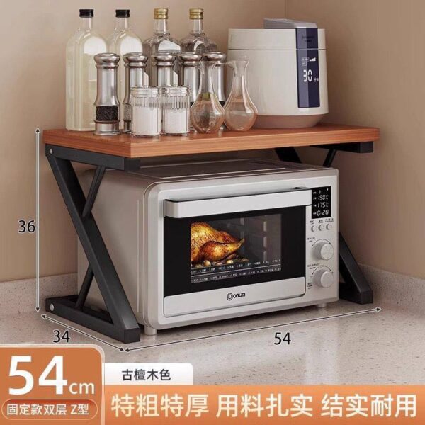 KITCHEN PULL OUT RACK MICROWAVE TABLE  (K TYPE DOUBLE LAYER)