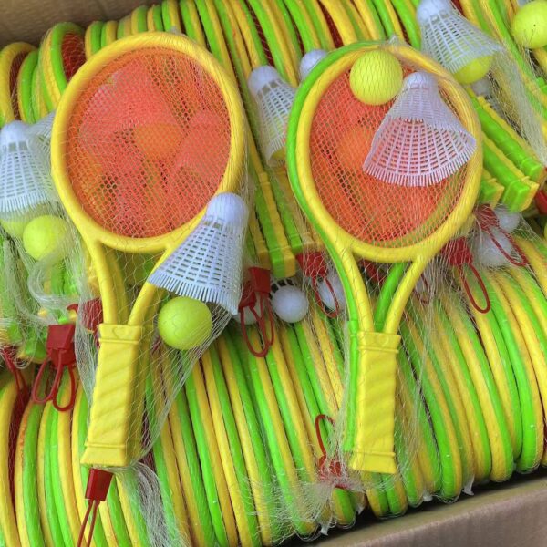 Tennis bat and egg party filler  Moq of 12