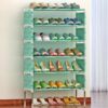 6 LAYERS STRONG IRON SHOE RACK  WITH FASHIONABLE SIDE COVER