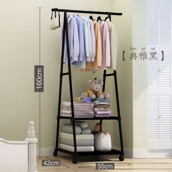 MOVABLE TRIANGLE COAT RACK/STEEL LARGE CAPACITY STAND