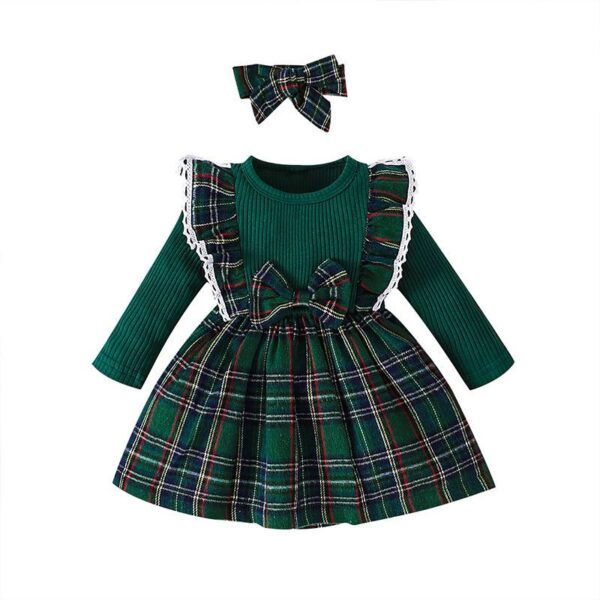 Burberry gown with headband   Available from age 3months - 3YEARS 