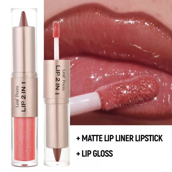 Leaf poem lip liner and lip gloss