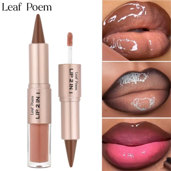 Leaf poem lip liner and lip gloss