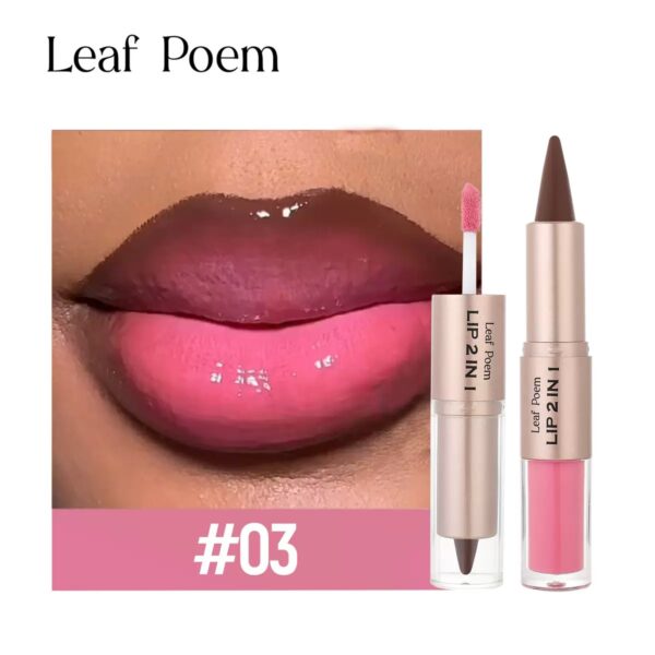 Leaf poem lip liner and lip gloss