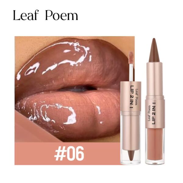 Leaf poem lip liner and lip gloss