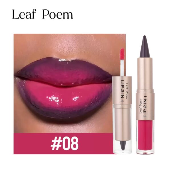 Leaf poem lip liner and lip gloss