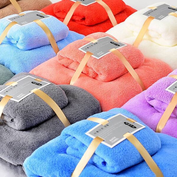 2IN1 FLUFFY WATER ABSORBENT TOWEL(Exactly  home textile brand)