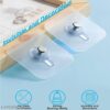 ADHESIVE TRANSPARENT WALL HOOK