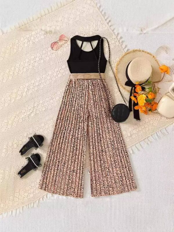 Simi palazzo pant with top and belt