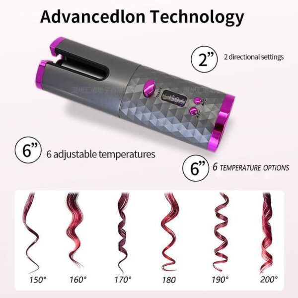 Rechargeable professional hair curler