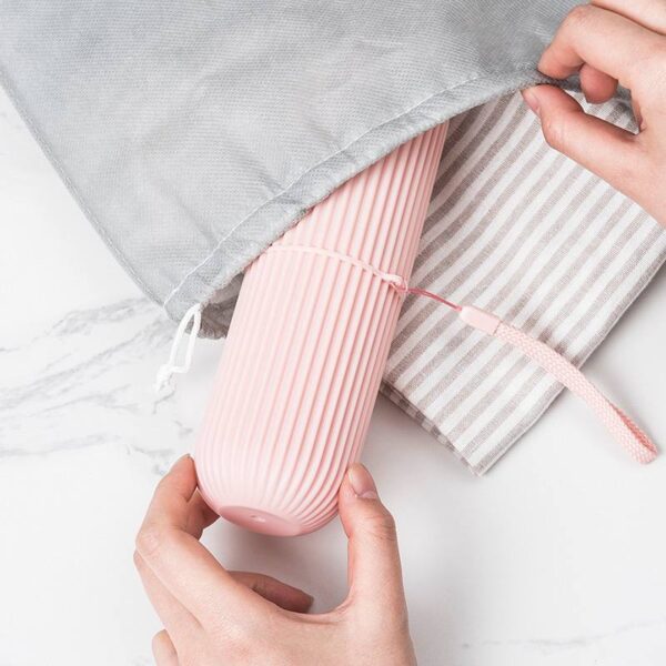 TRAVELING TOOTHPASTE AND BRUSH HOLDER