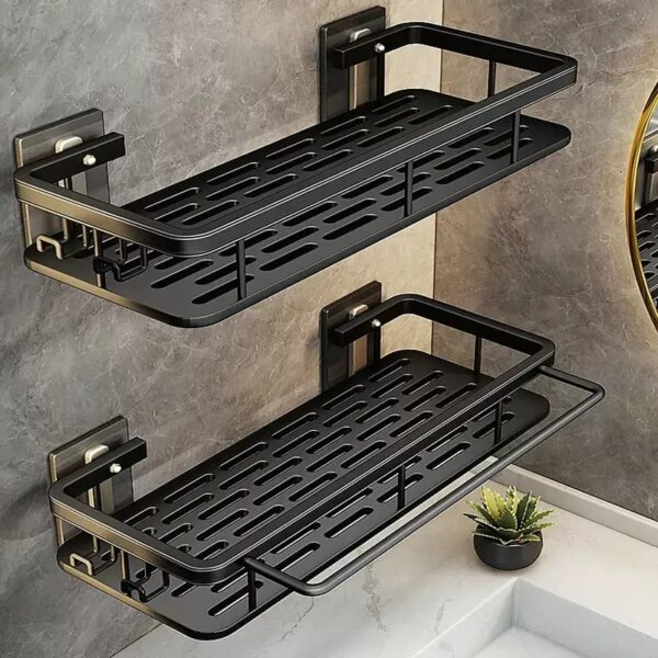 2 in 1 MULTIPURPOSE KITCHEN/BATHROOM WALL MOUNT SHELF