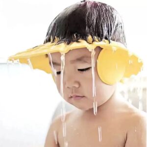 IMG_7111 Adjustable Baby Swim Cap Bath Shampoo Eye Protection Head Shower Water Cover Baby Care Wash Hair Shower Cap