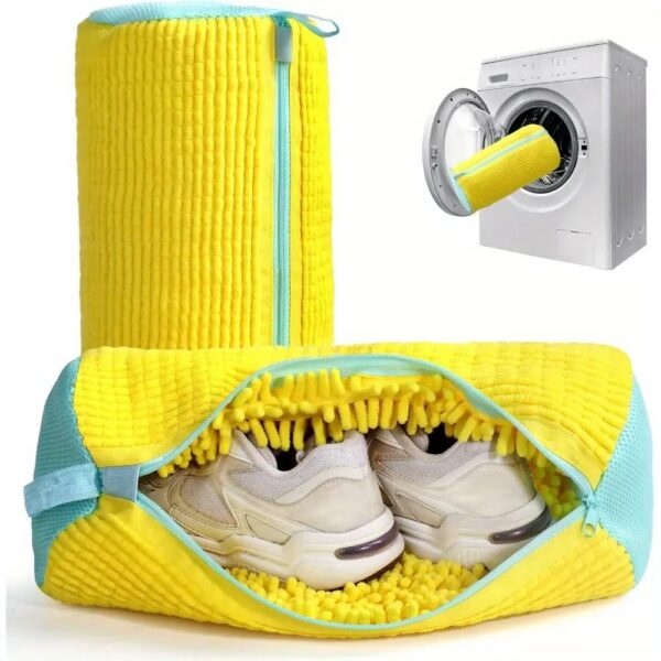 Shoe care washing machine bag