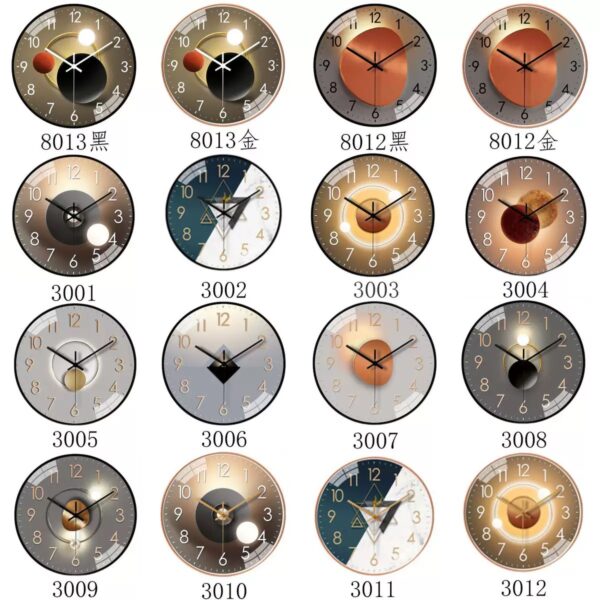 8” 20cm light luxury wall clock