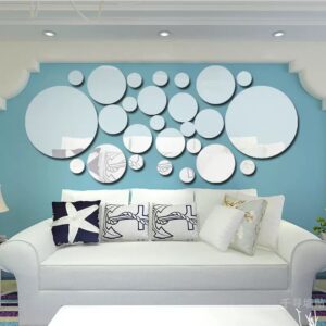 26/32 piece round acrylic wall stickers