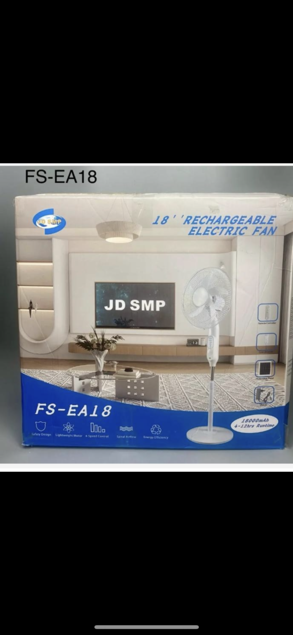 SMP rechargeable standing fan