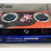 Glass table double burner with infrared face