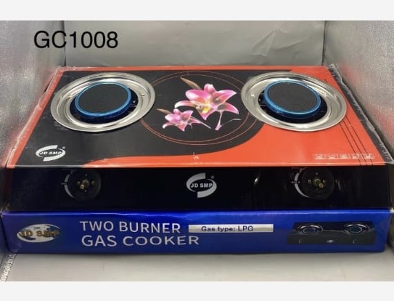 Glass table double burner with infrared face
