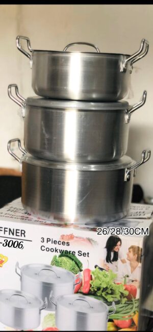 IMG_1802 6PC (3006) HOFFNER ALUMINUM POT SET SIZE 26,28&30CM
