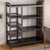 Household Non Installation Kitchen Folding Storage Rack Can Be Used For Multi-layer Floor Standing Sorting Rack with veggies basket
